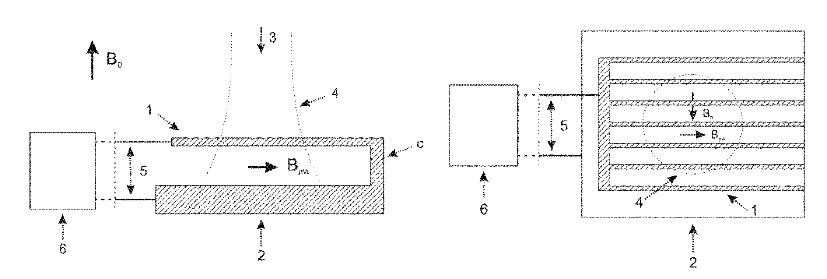 Magnetic resonance hyperpolarization and multiple irradiation probe head