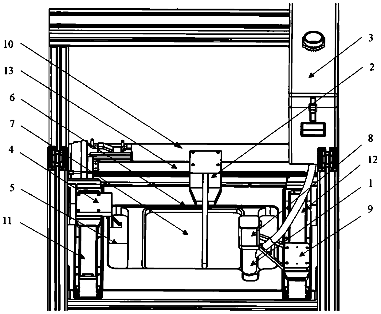 Slurry lamination automatic supply device with variable area range and control method