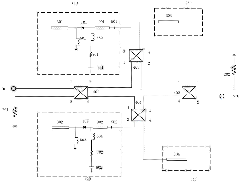 Variable vector hybrid superimposed predistortion linearization method