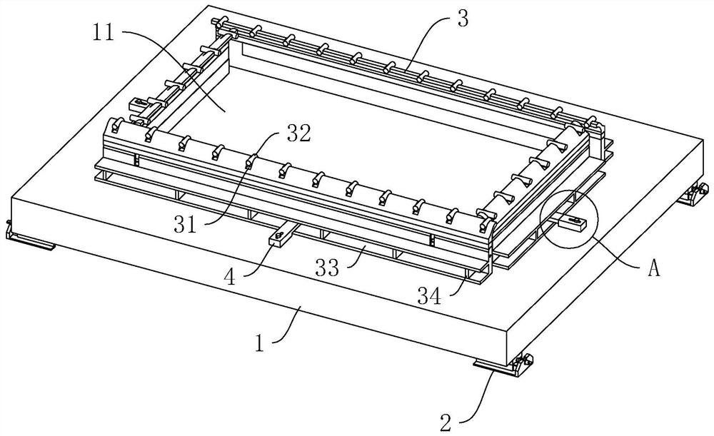 A processing mold platform for prefabricated wall panels