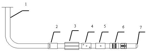 Continuous oil pipe sectional sand-blasting perforation casing fracturing pipe column and casing fracturing method