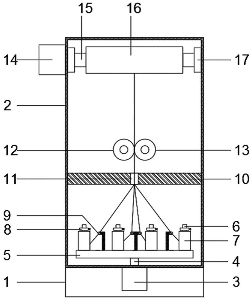 Yarn mixing and twisting device