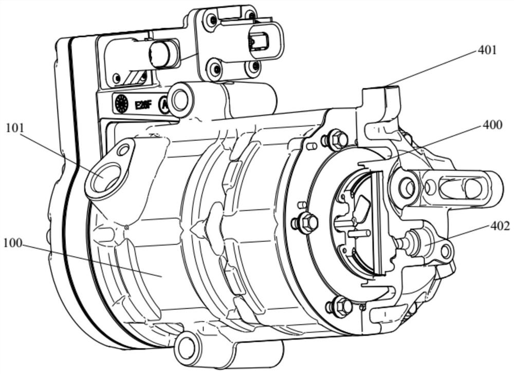 Air supplementing device and compressor