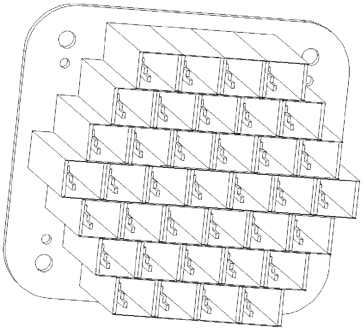 A spaceborne k-band phased array antenna circularly polarized waveguide radiation array