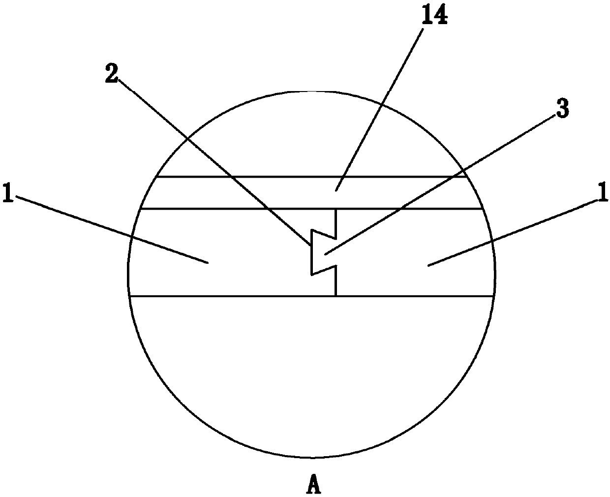 Template erecting method of floor post-cast strip and template used in method