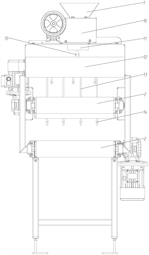 Glass powder spraying machine