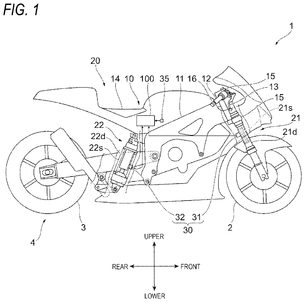 Control device, suspension system, and saddle-type vehicle