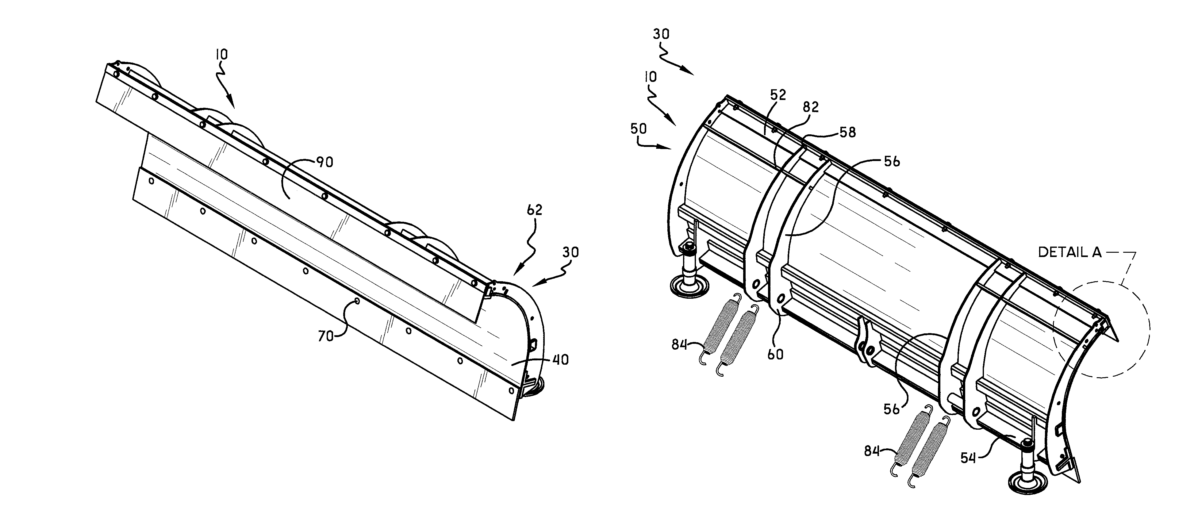 Method and apparatus for attaching a moldboard to a moldboard frame