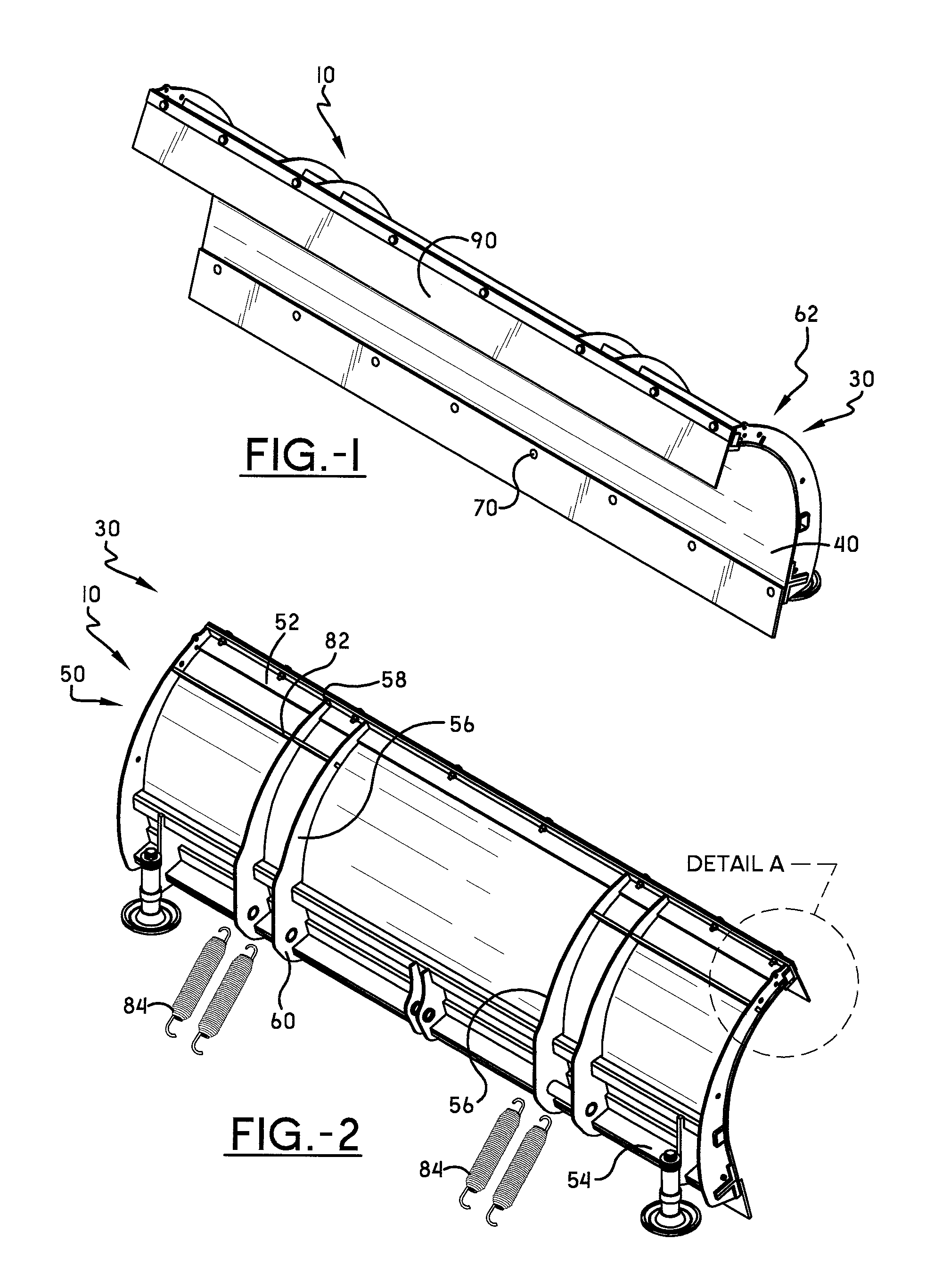 Method and apparatus for attaching a moldboard to a moldboard frame