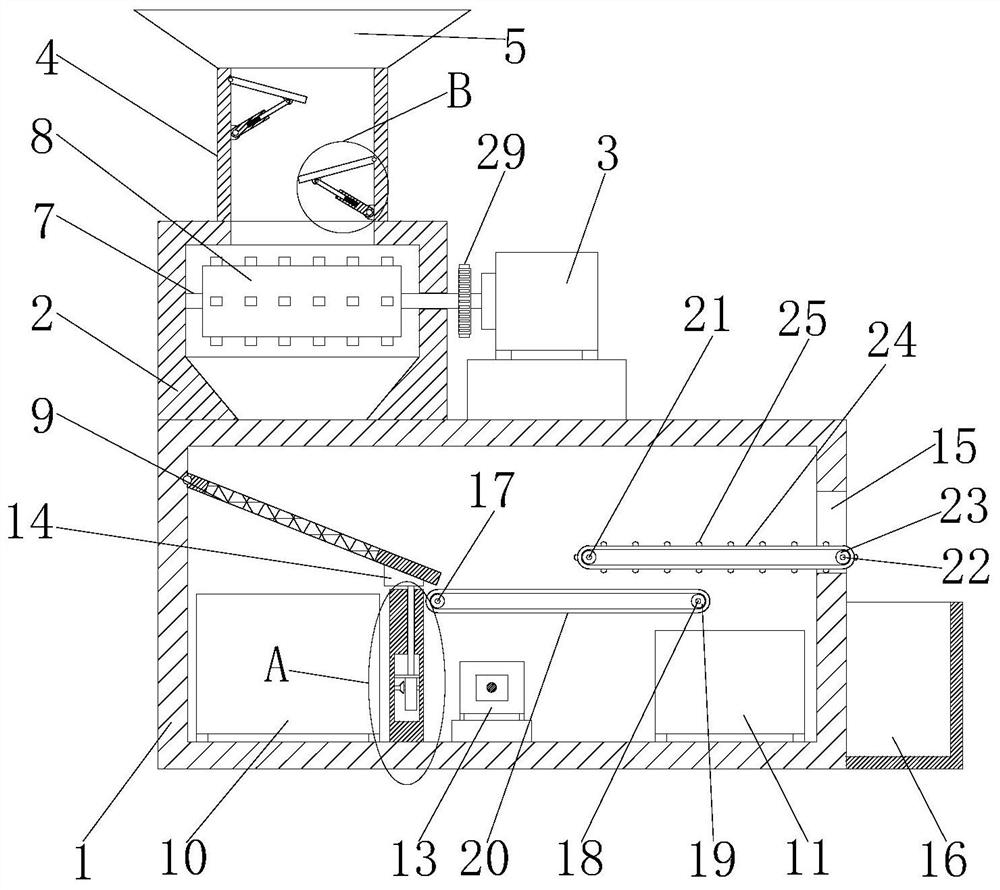 Crushing and sorting equipment for waste building structure