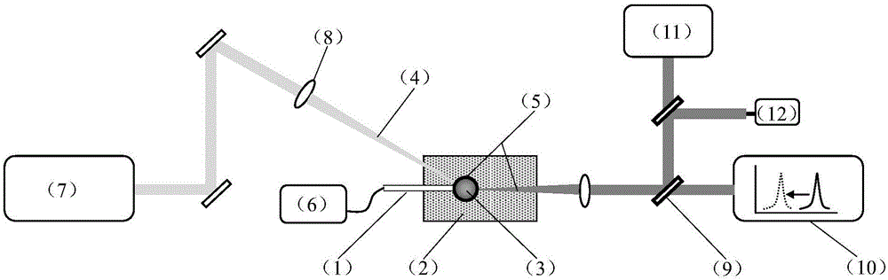 Dye-doped liquid crystal microsphere temperature sensor and manufacturing method therefor