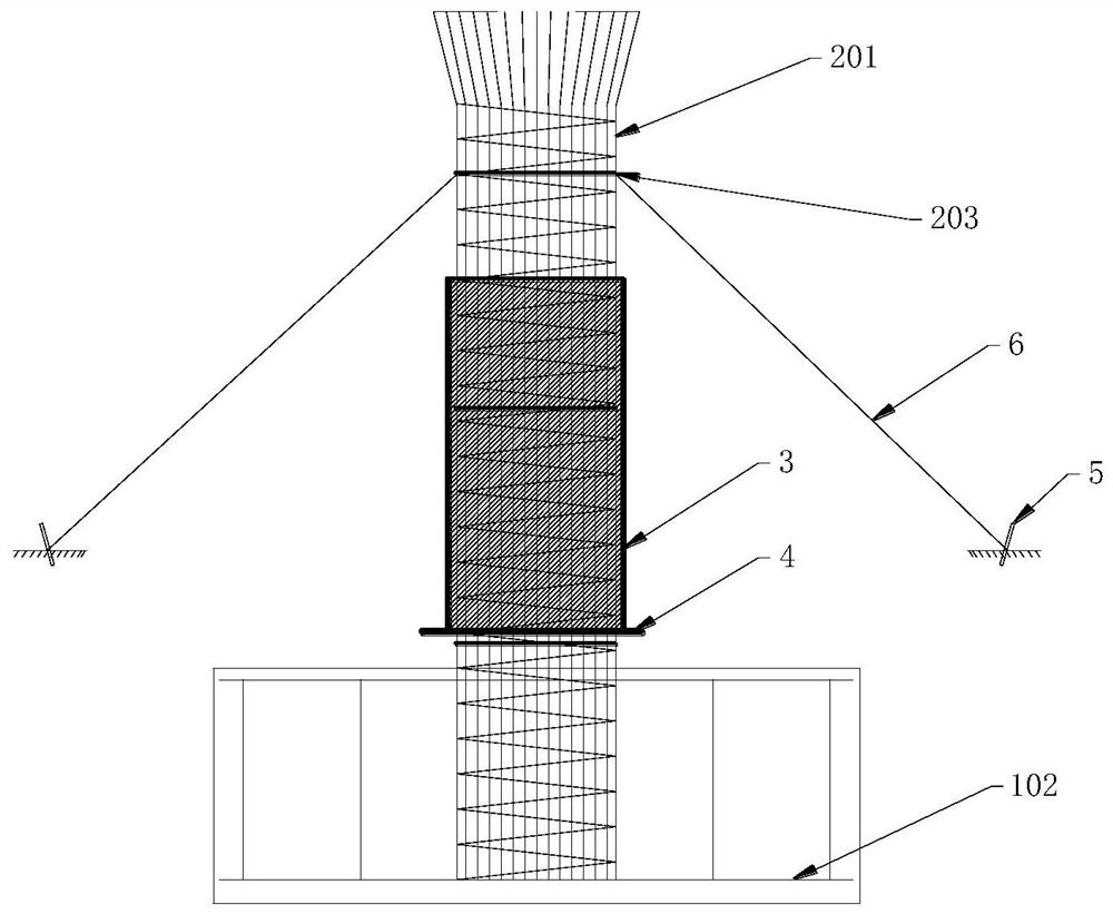 Construction method of two-step accurate in-place pier anti-seismic facility steel hoop