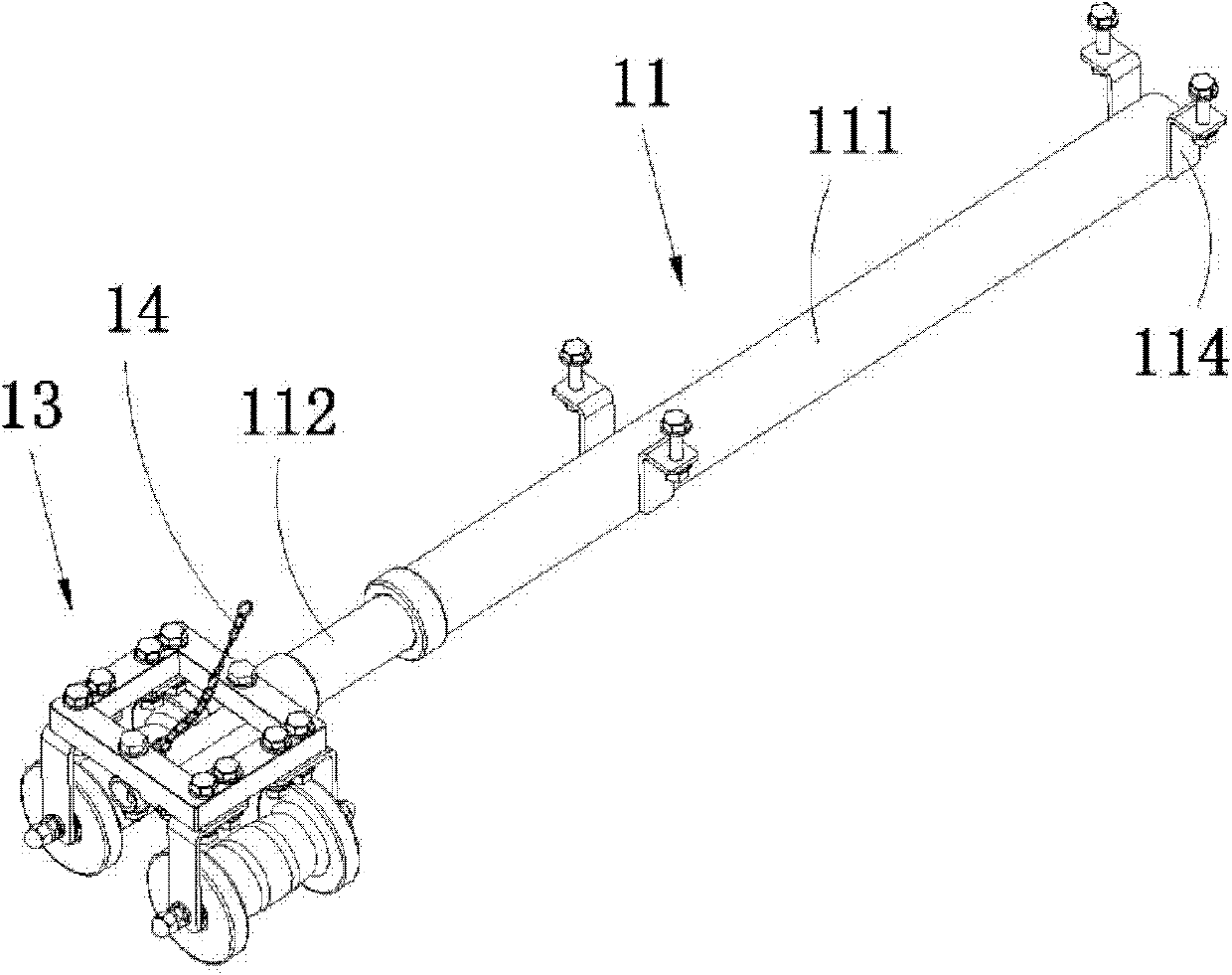 Double-track running device