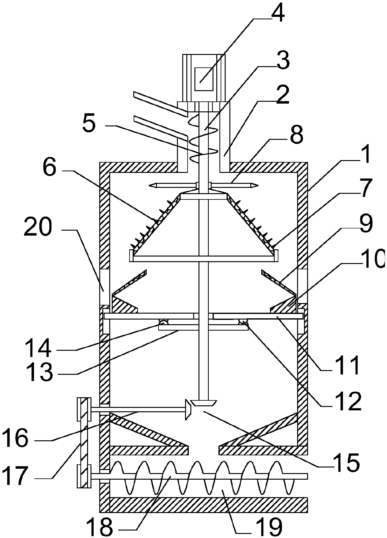 Centrifugal sand screening device