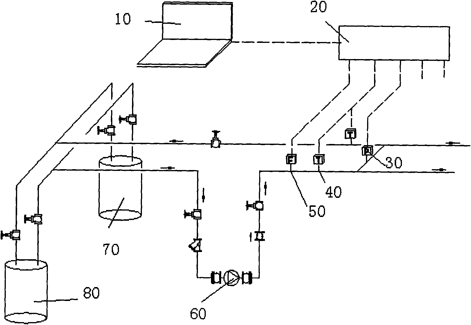 Thermal response testing instrument for quickly responding heat transfer performance of buried heat exchangers