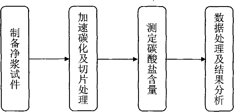 Testing device for carbonization resistance of cement based materials and testing method