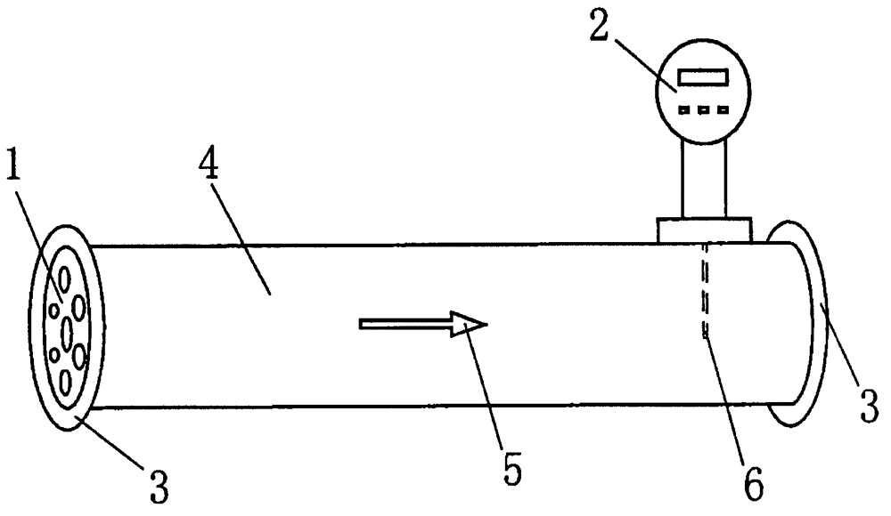 Thermal type gas mass-flow meter internally provided with rectifier