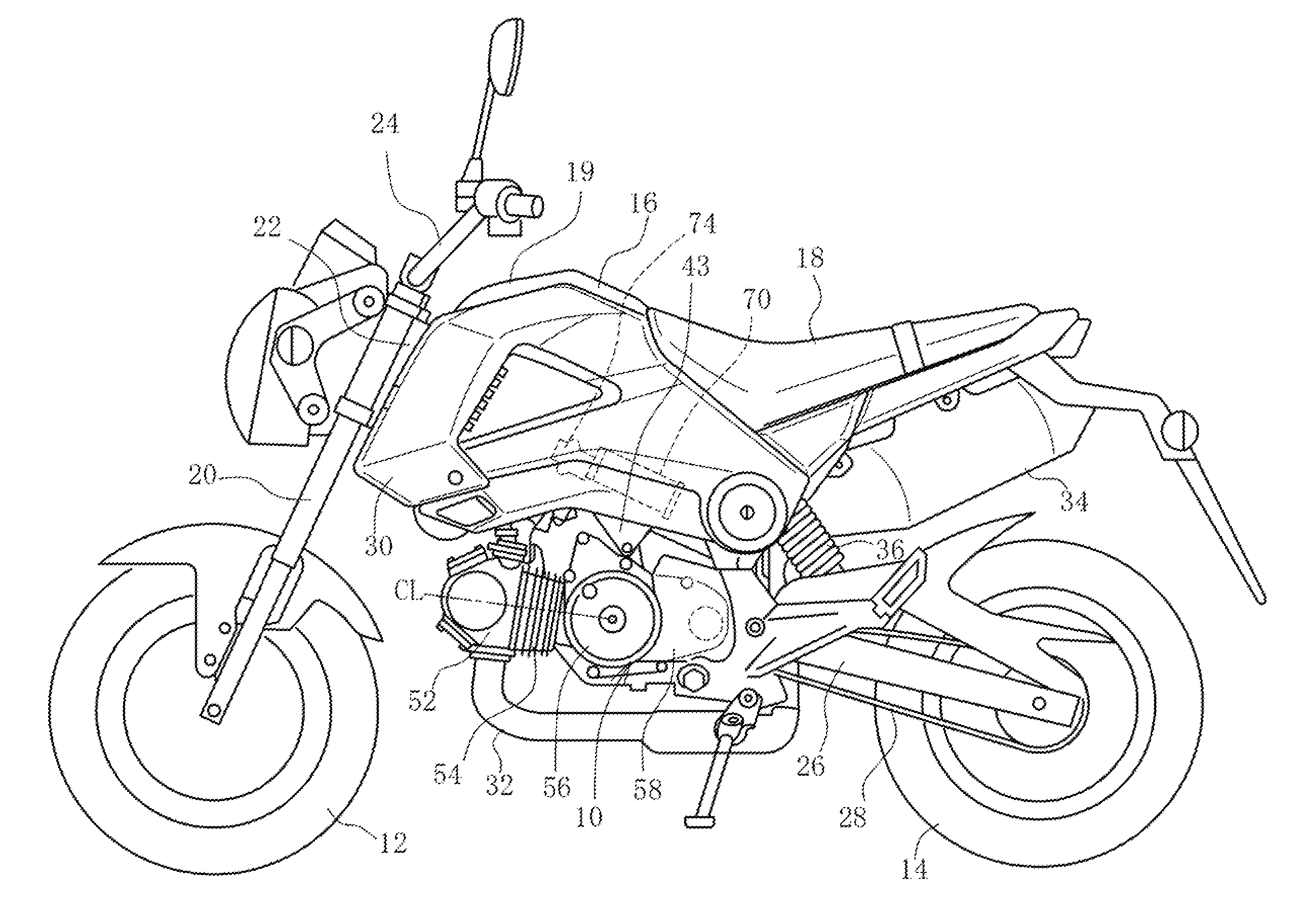 Canister arrangement structure of straddle type vehicle