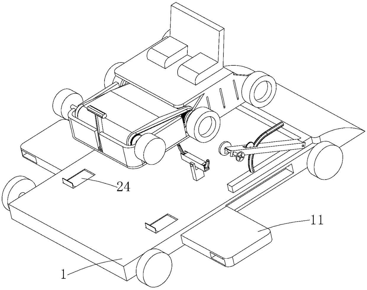 A transporter for a substation patrol inspection robot