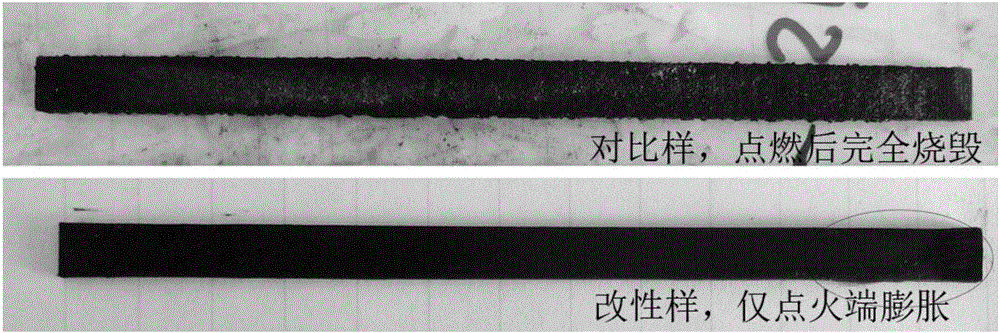 Composite material combustion barrier structure and composite material thereof