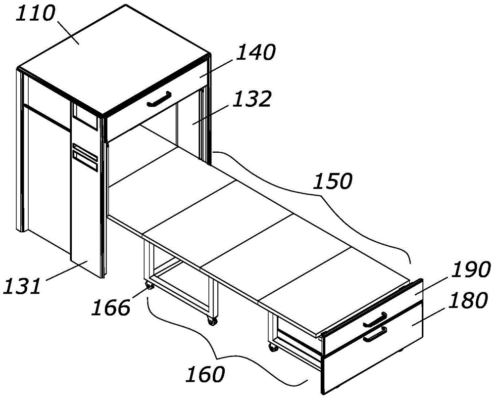 A medical accompanying bed