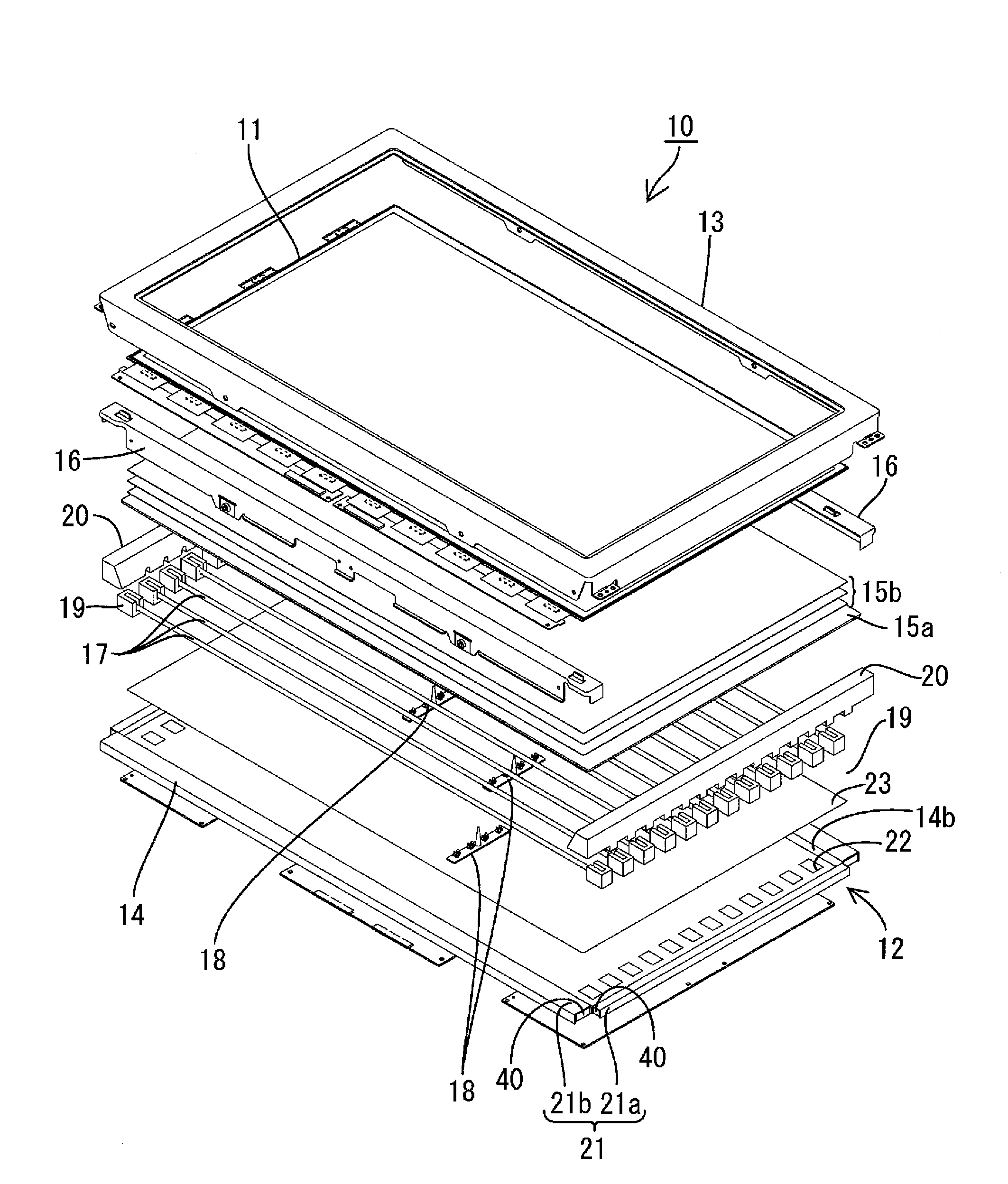 Lighting device, display device and television receiver