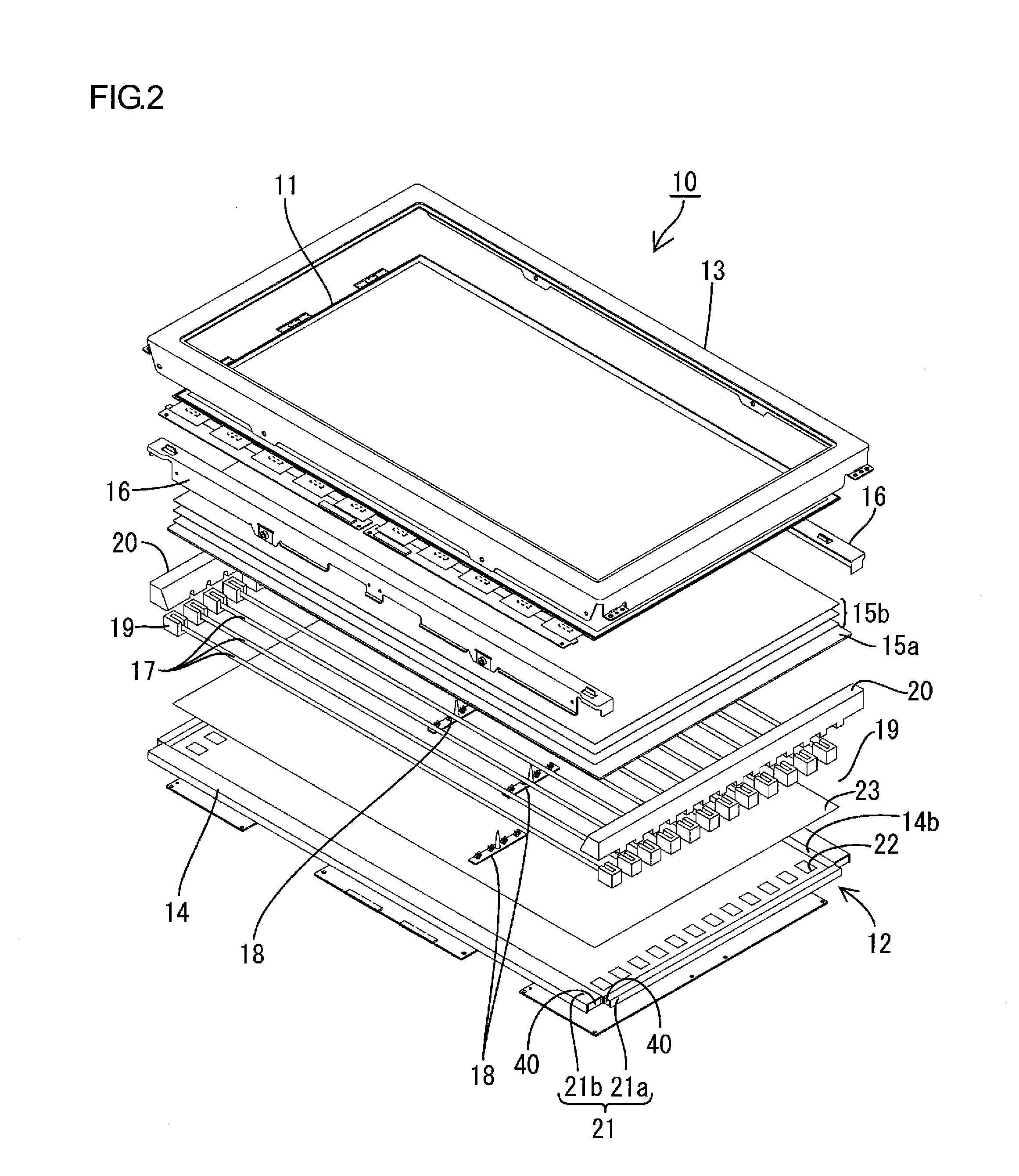 Lighting device, display device and television receiver