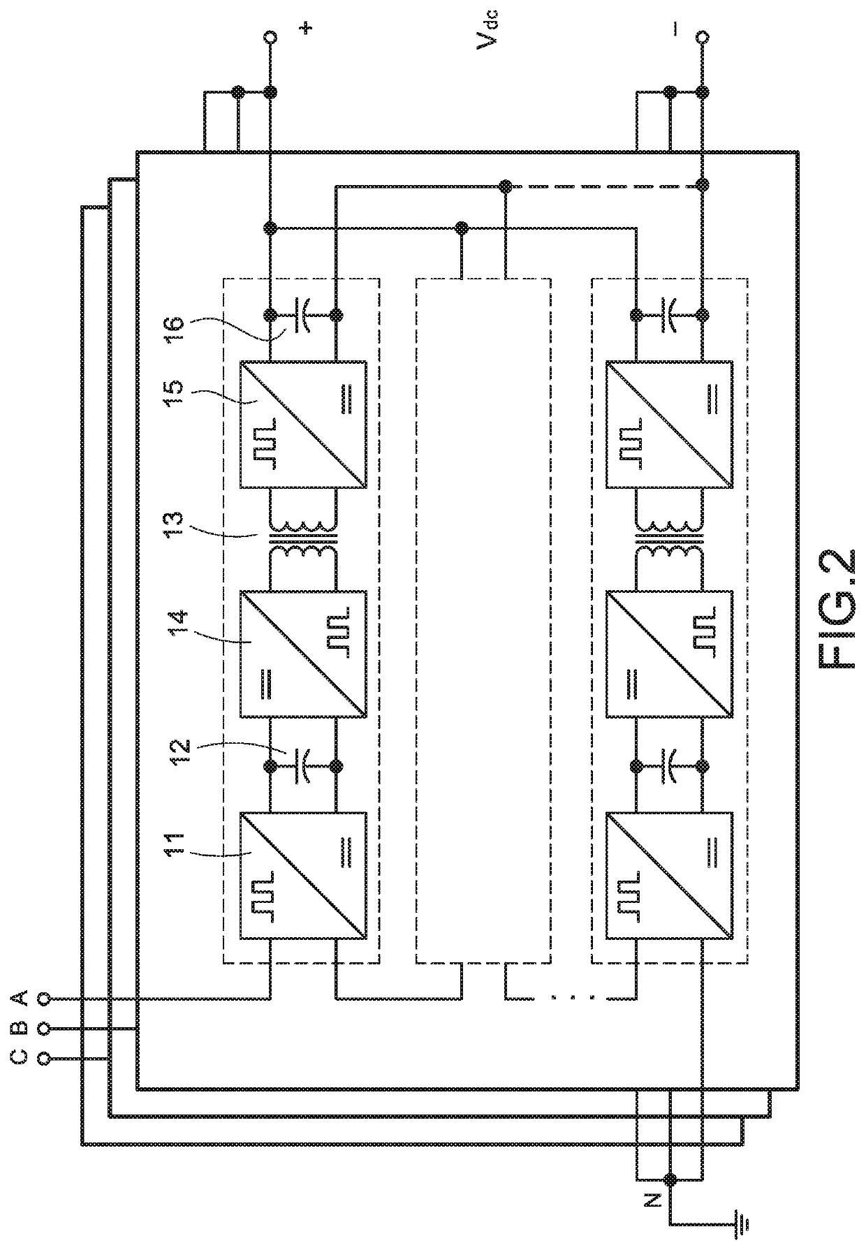 Power apparatus applied in SST structure and three-phase power source system having the same