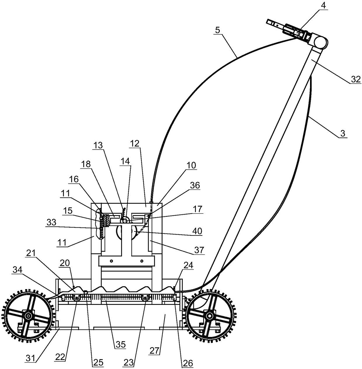 Hand-pushing multifunctional strawberry picking car