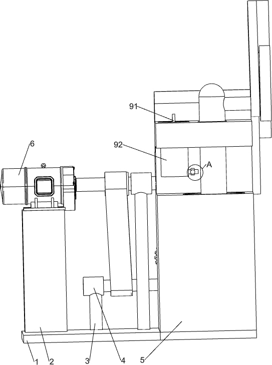 Glutinous rice cake beating device for food processing