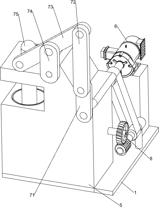 Glutinous rice cake beating device for food processing