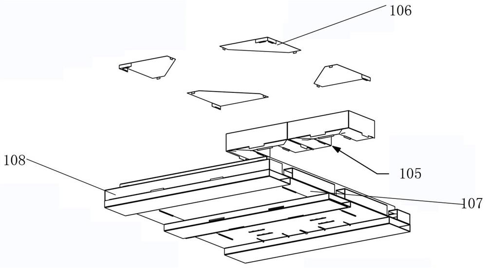 Recycled cardboard material locking structure for kitchen appliance set