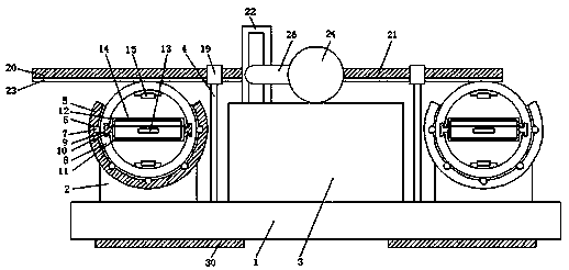 A double-barrel energy-saving drying device for industrial tobacco