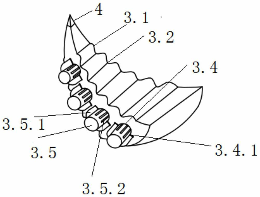 Wind power turbulent flow structure