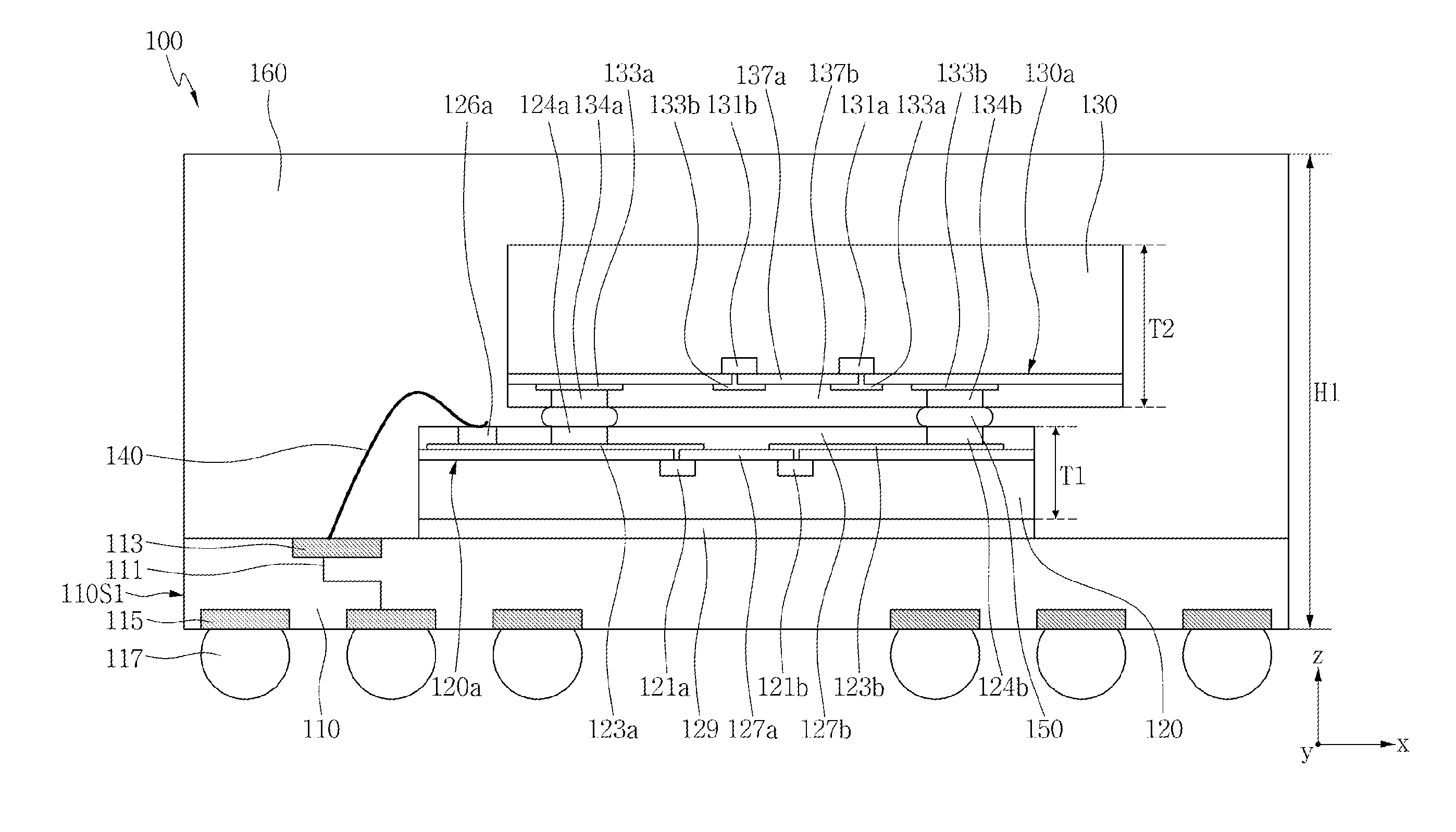 Semiconductor package having cascaded chip stack