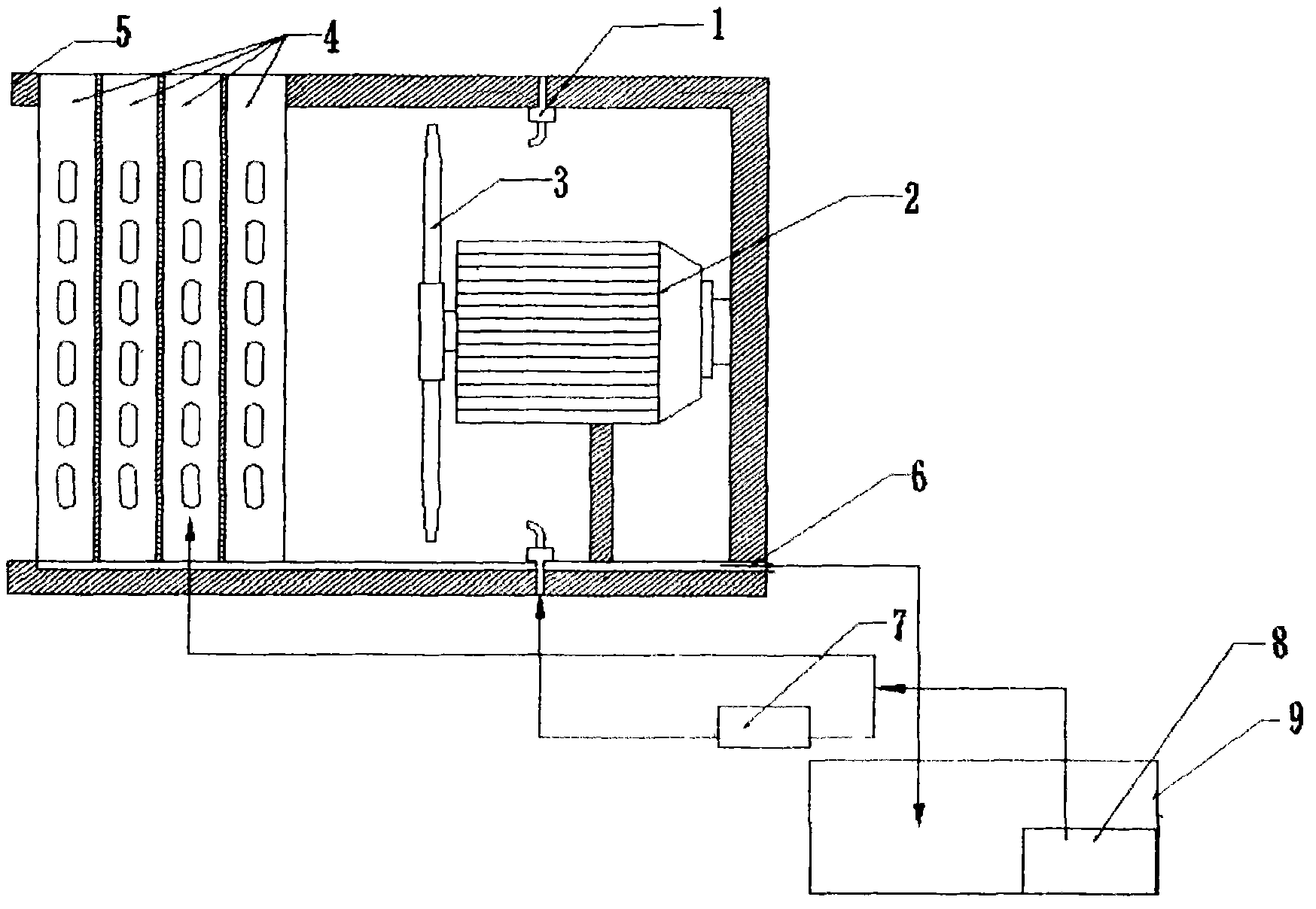 Cooling and humidifying type heat exchange device