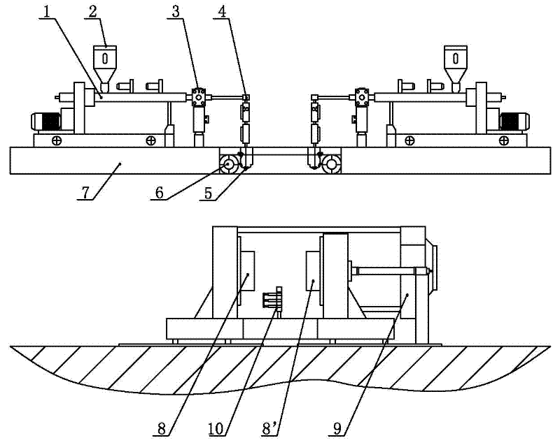 Blow molding device and blow molding method for plastic fuel tank