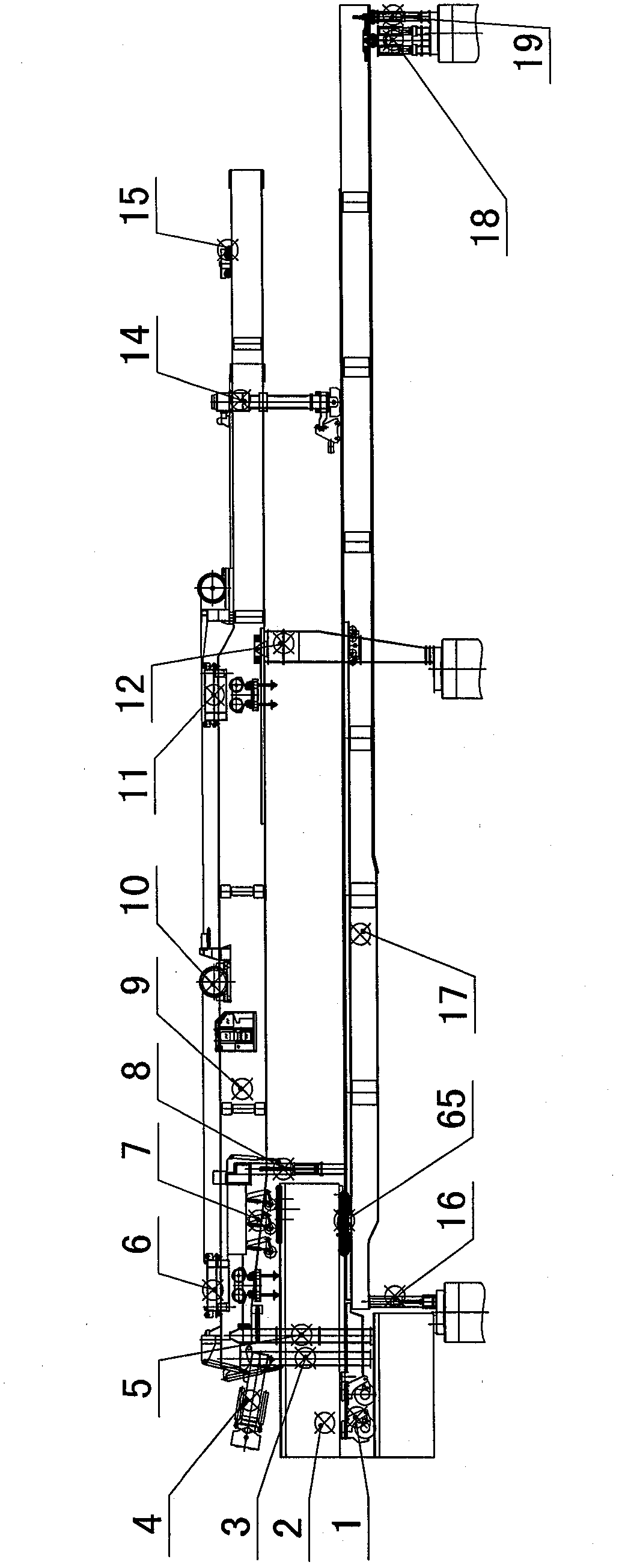 Split guide beam type tunnel-passing bridge girder erecting machine