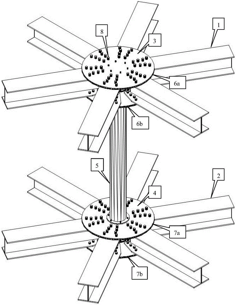 Bolt-assembled double-layer aluminum alloy reticulated shell structure