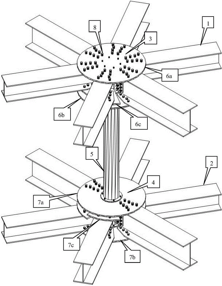 Bolt-assembled double-layer aluminum alloy reticulated shell structure