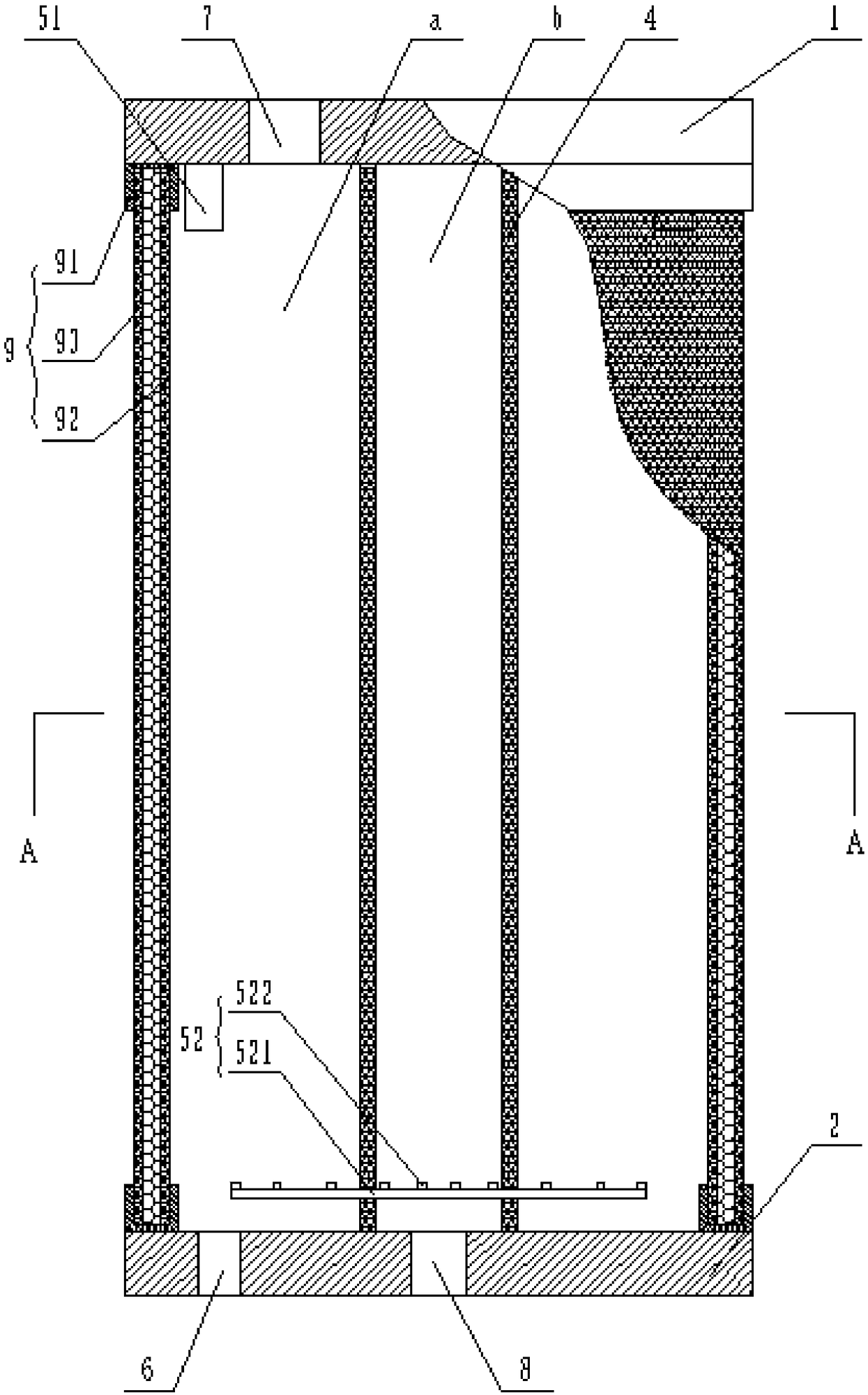 Reverse osmosis device for processing industrial sewage with high salt concentration