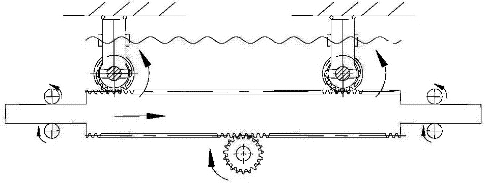 Driving mechanism of variable distance turn lock of special transport case lifting tool