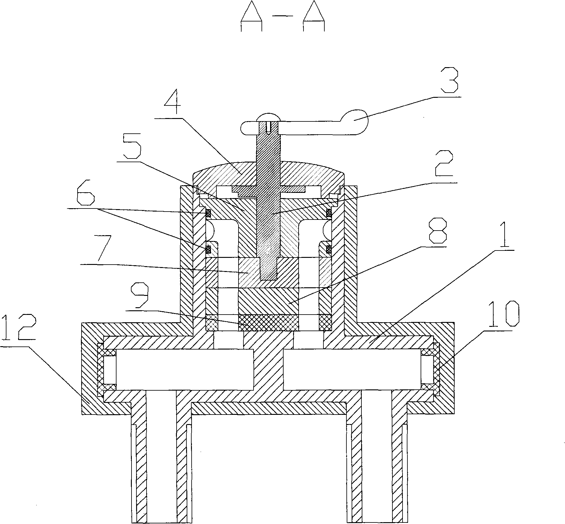 Double-temperature water-heating series two injection type concurrent control valve and manufacturing method thereof