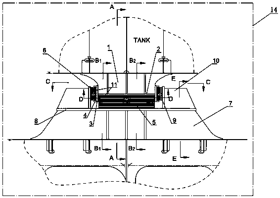 B-type LNG ship enclosure system