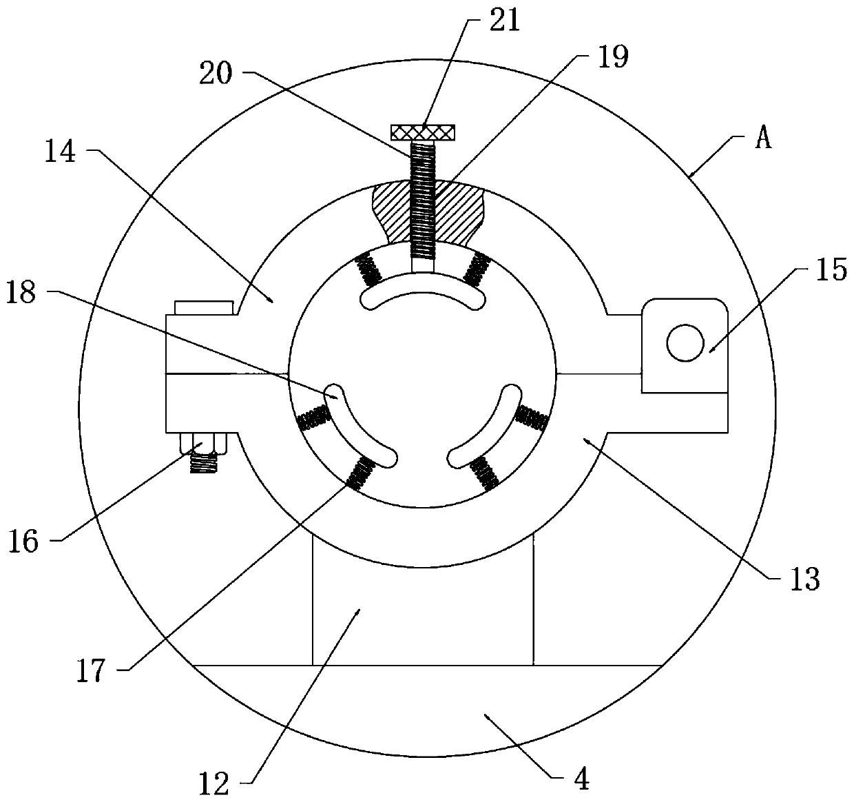 Fixing support for garden engineering wireless network laying