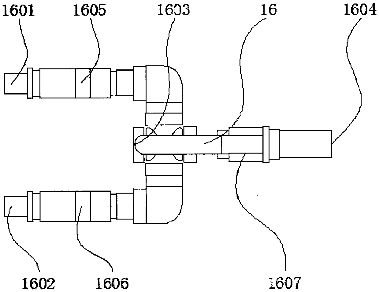 Pneumatic shield gate gas path switching device