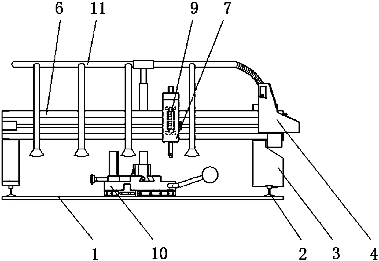 Tail gas pipe cutting device for vehicle manufacturing