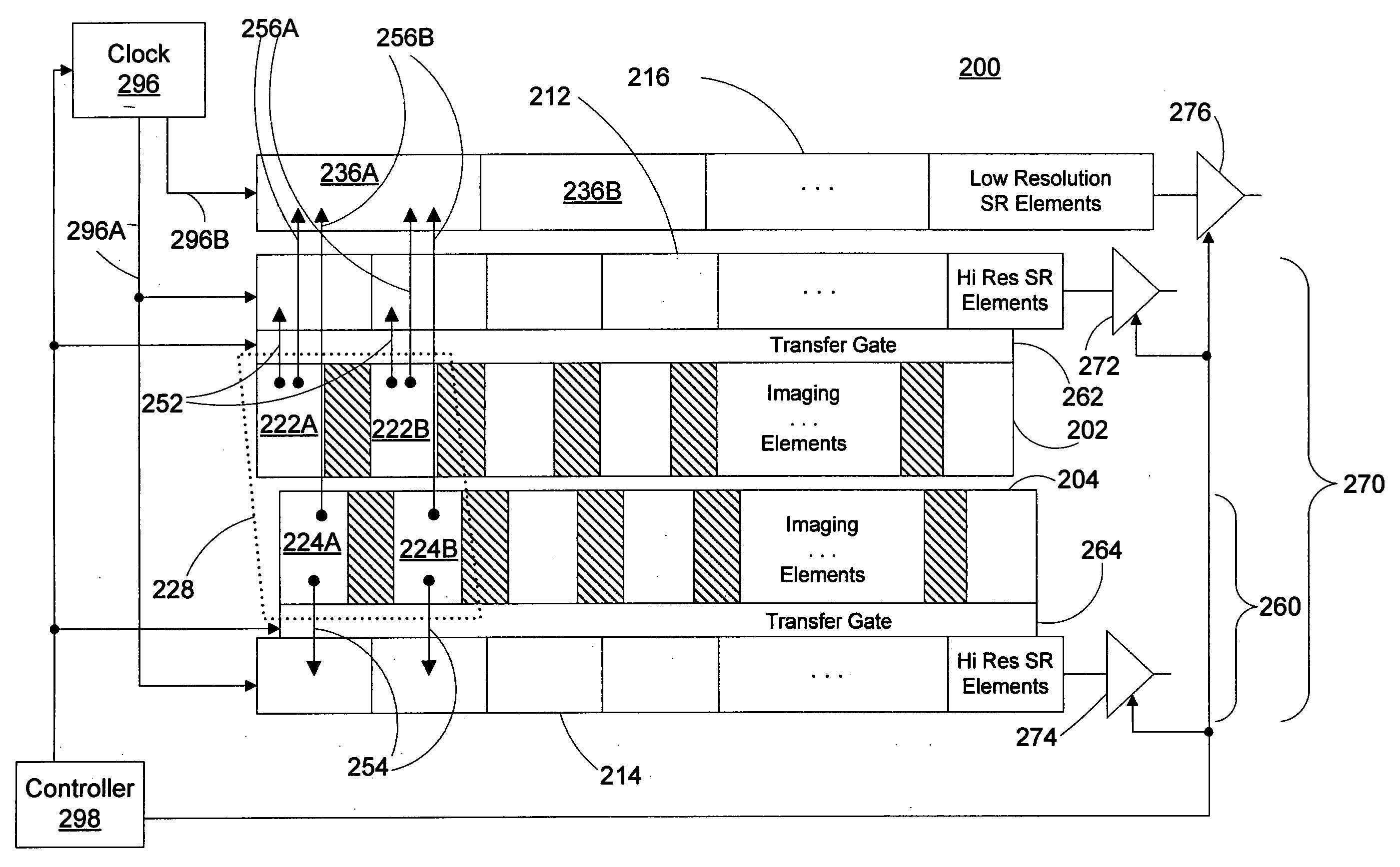 Multiple resolution optical imager using single size image elements