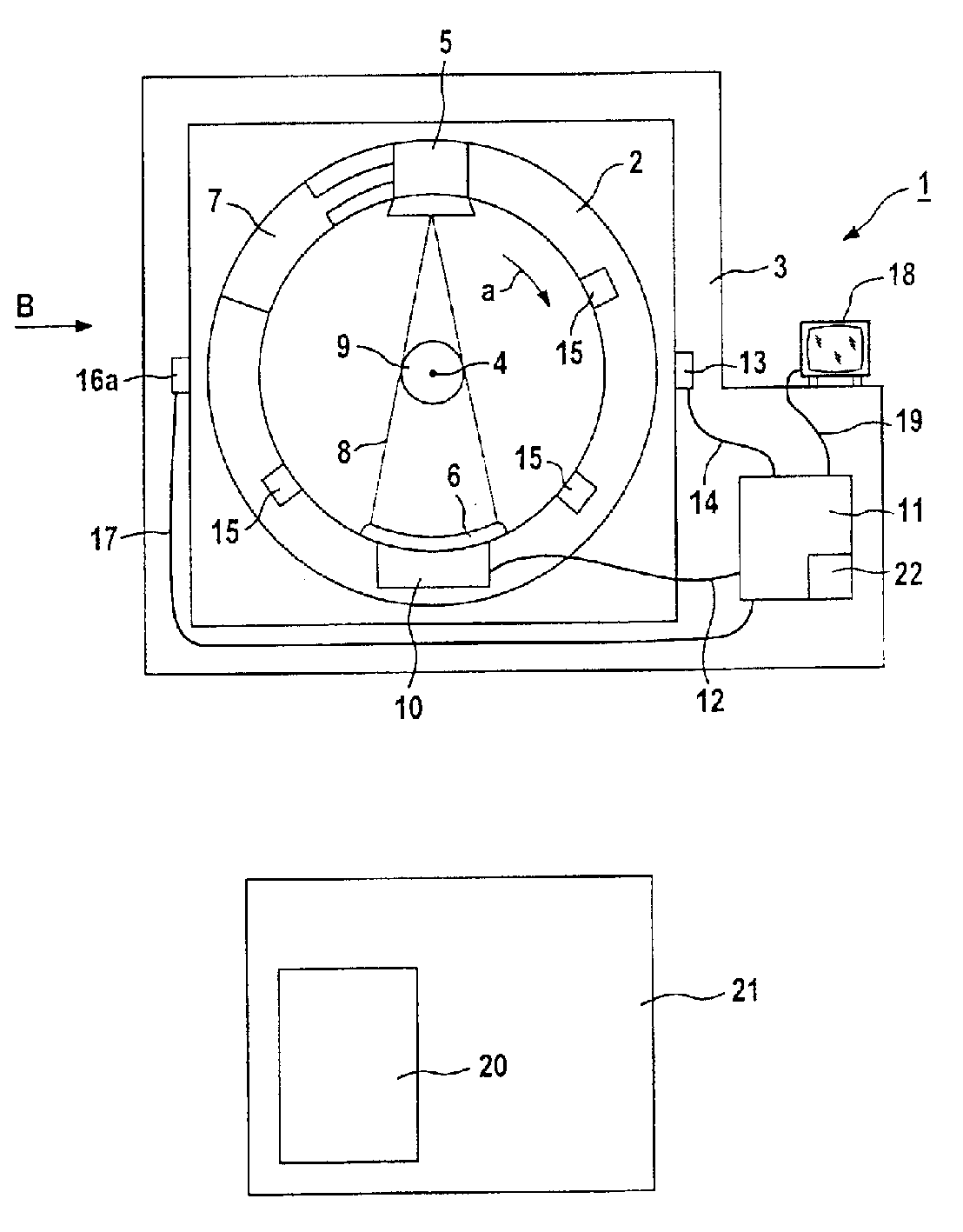 Computer tomography x-ray camera