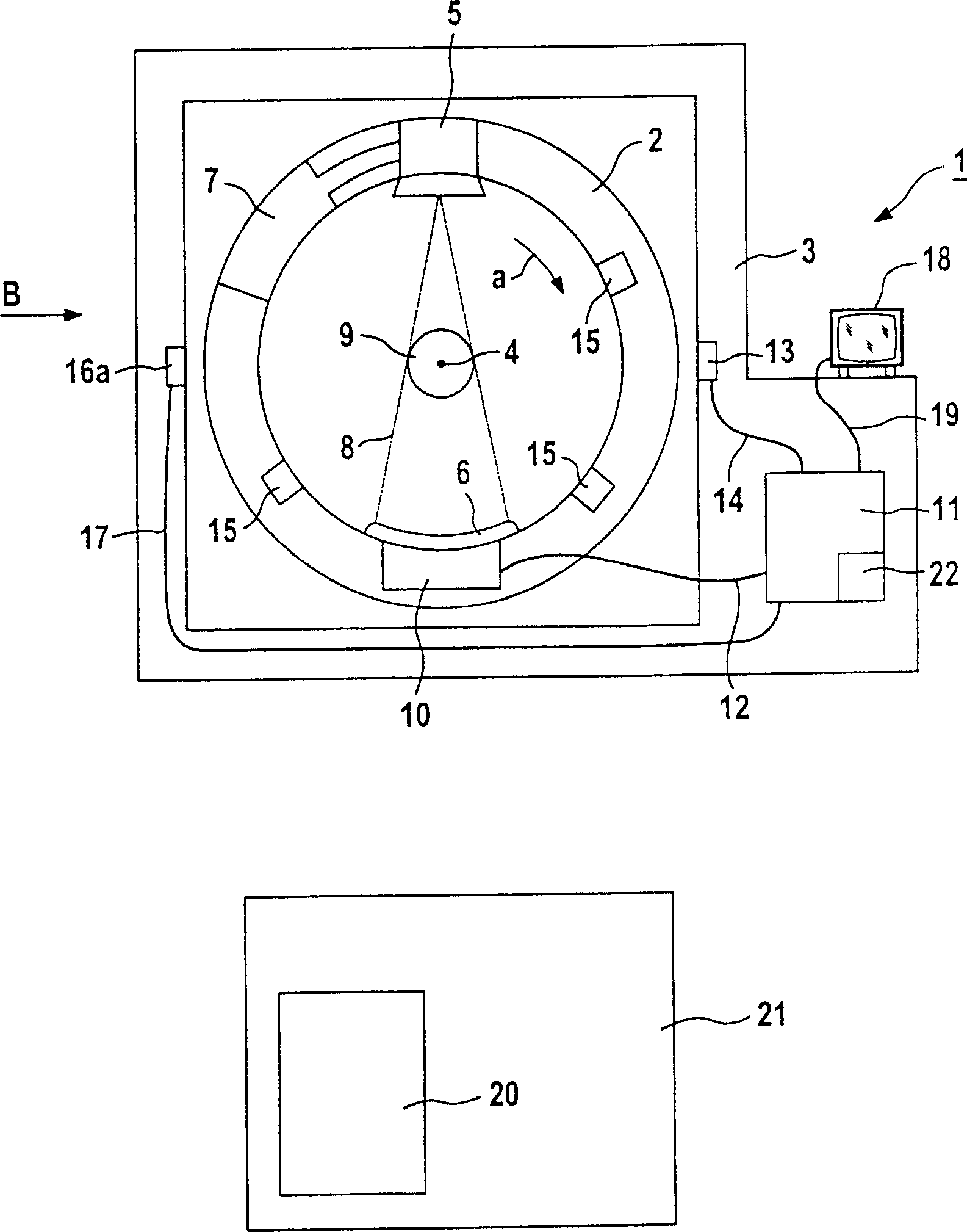 Computer tomography x-ray camera